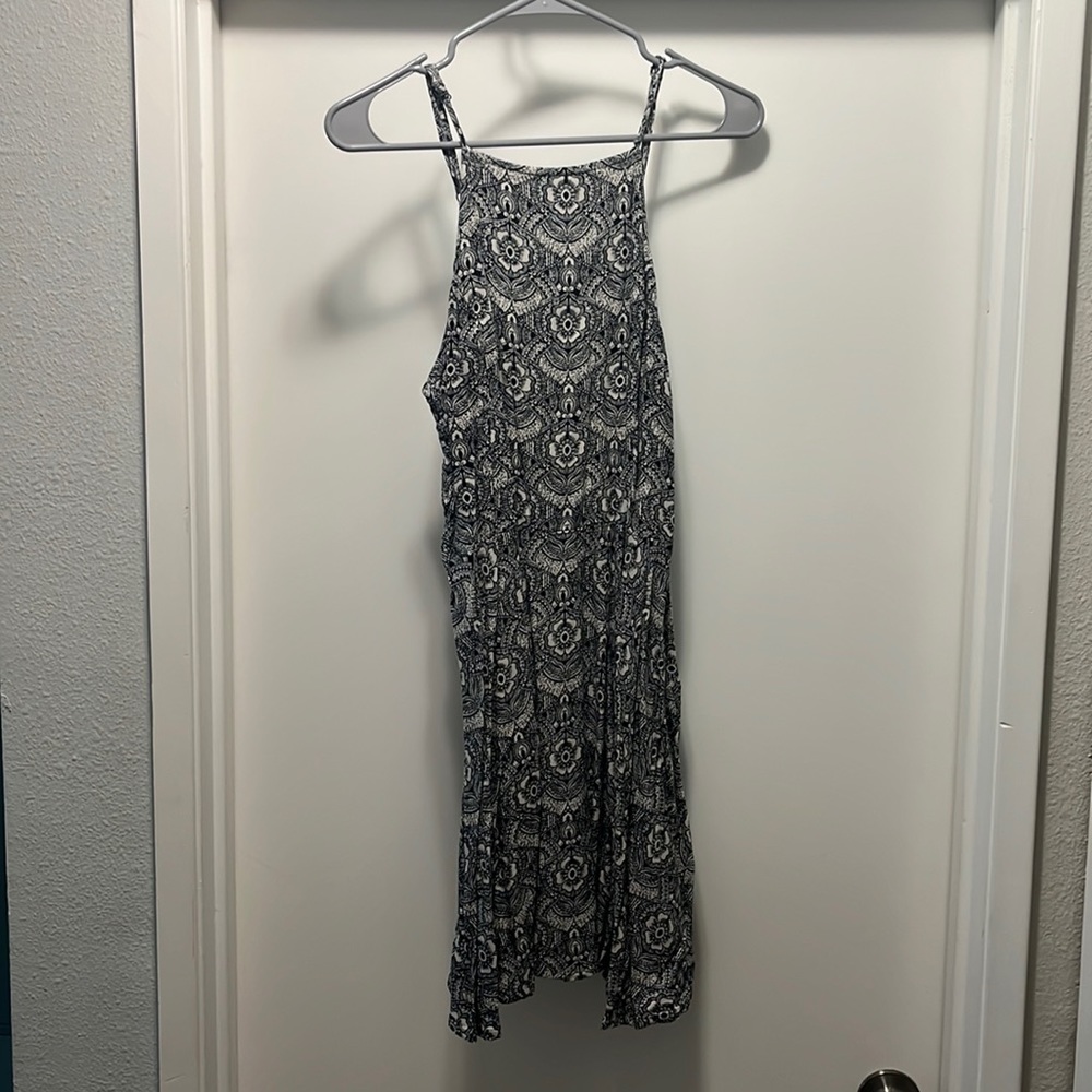 Abercrombie & Fitch strappy dress boho floral pattern short swingy skater sexy M